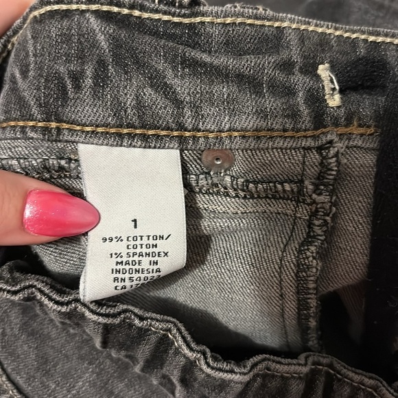 Y2K Old Navy Women's Dark Gray Flare Leg Jeans - Picture 3 of 6